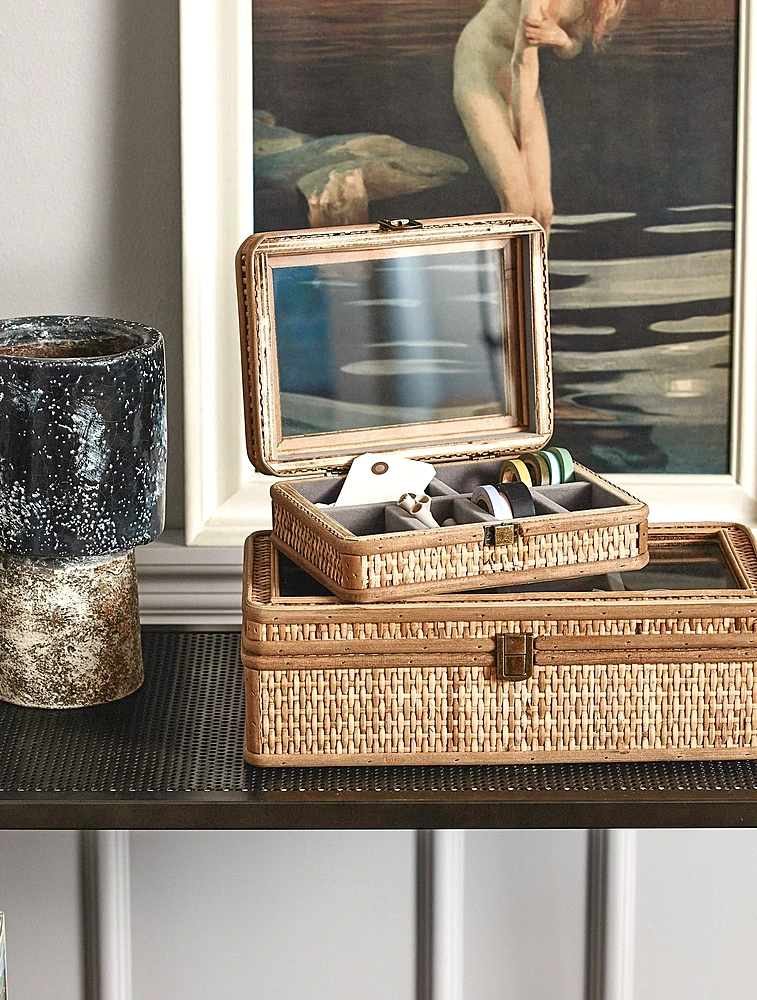 Шкатулка Rattan, 21,5х16,5 см от Nordal