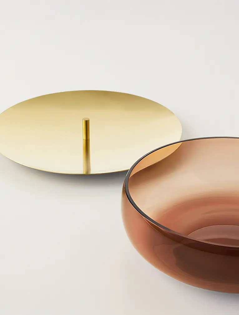 Декоративная ёмкость Beret, 21,5x6,5 см от Nude Glass