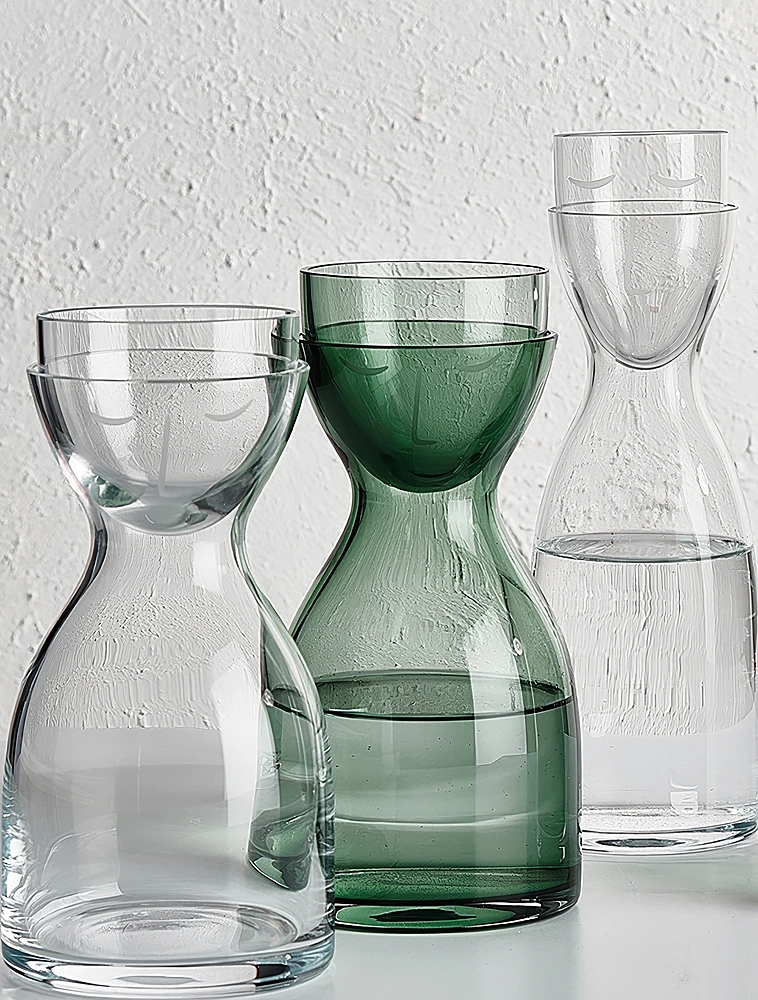 Набор из графина 850 мл и стакана для воды Mr & Mrs от Nude Glass