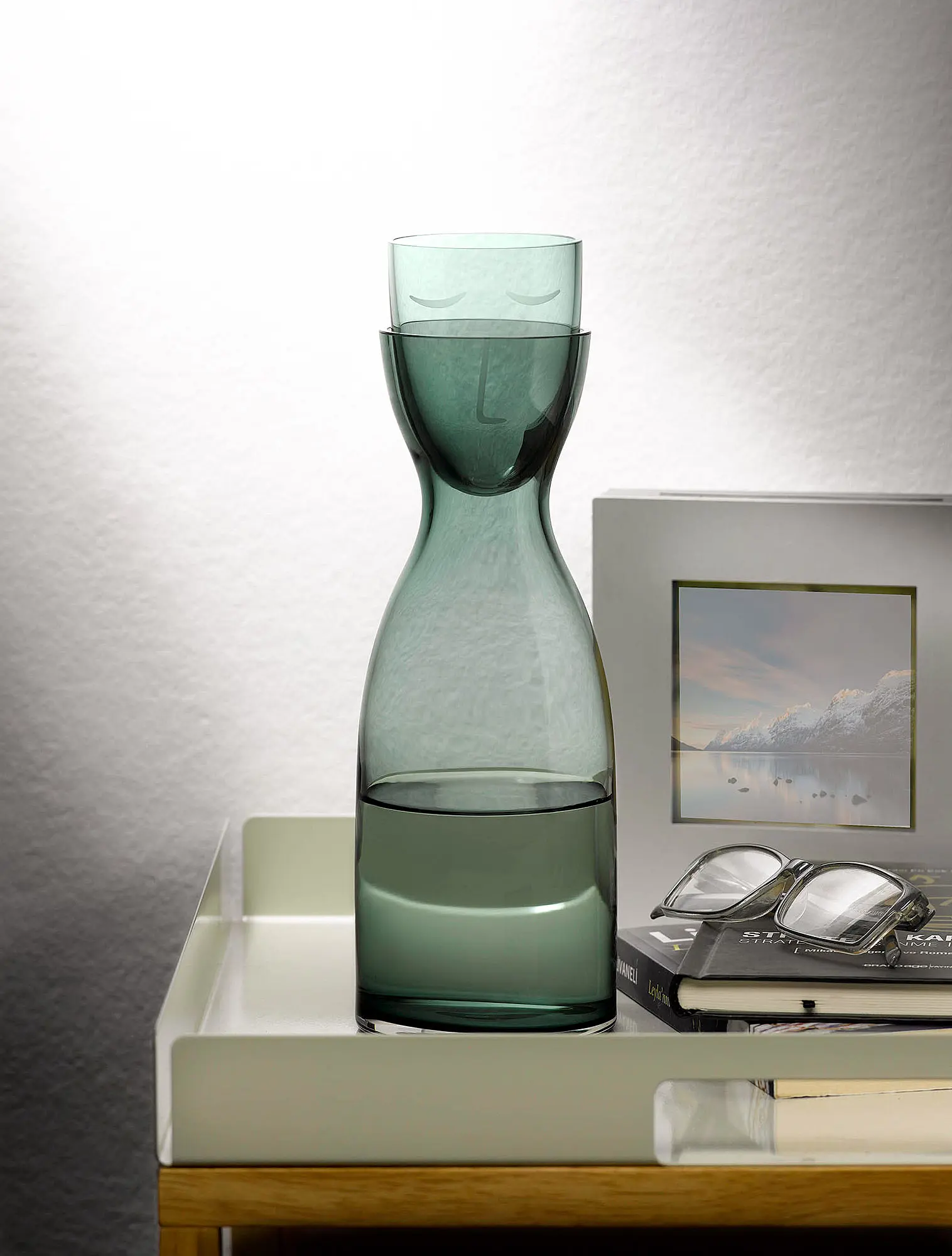 Набор из графина 700 мл и стакана для воды Mr & Mrs