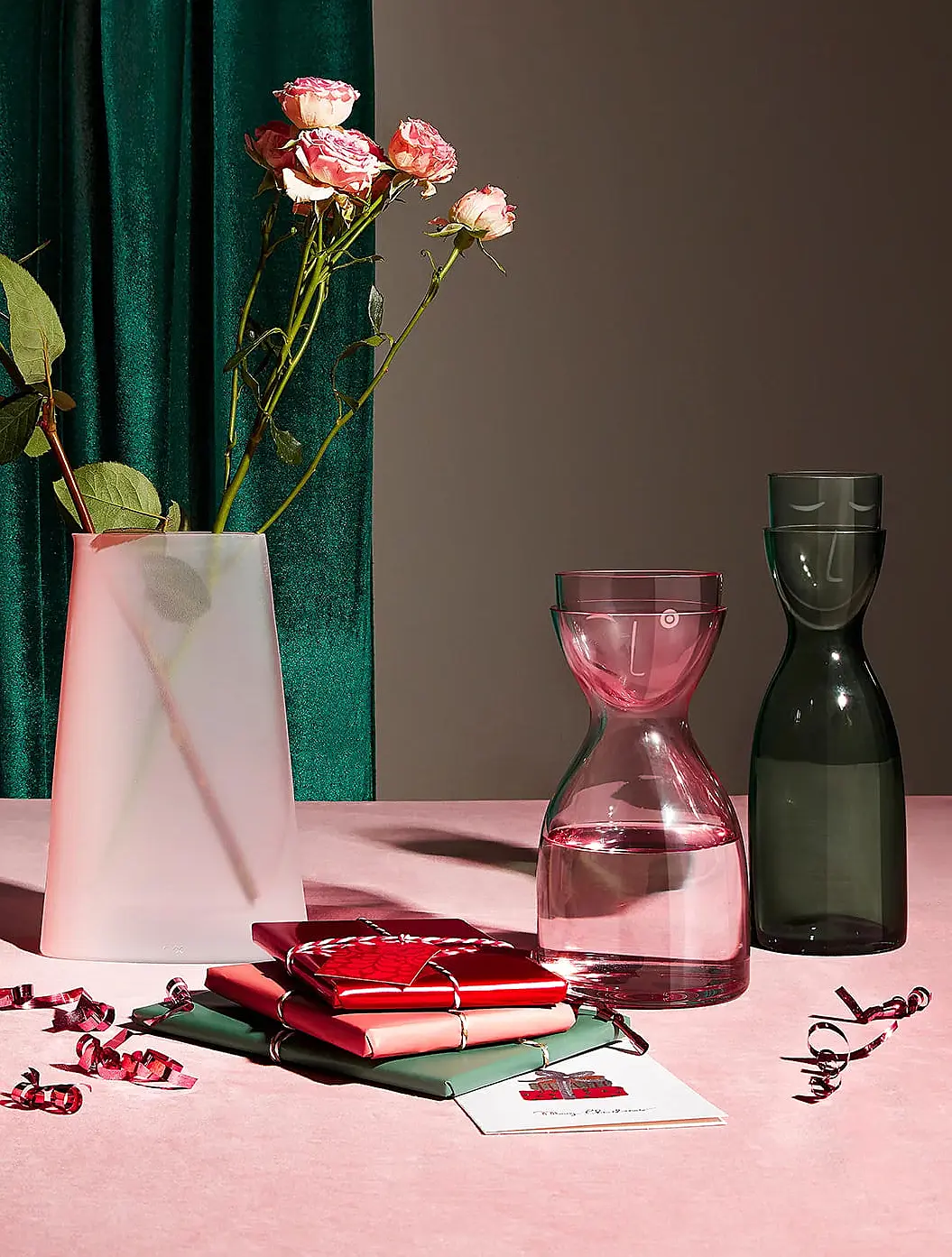 Набор из графина 700 мл и стакана для воды Mr & Mrs