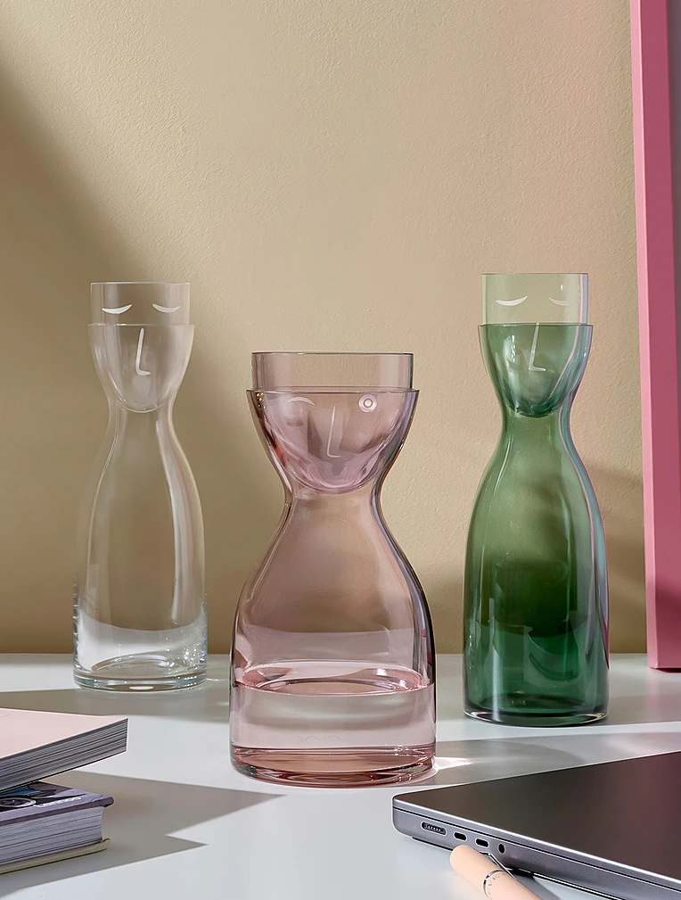 Набор из графина 850 мл и стакана для воды Mr & Mrs от Nude Glass