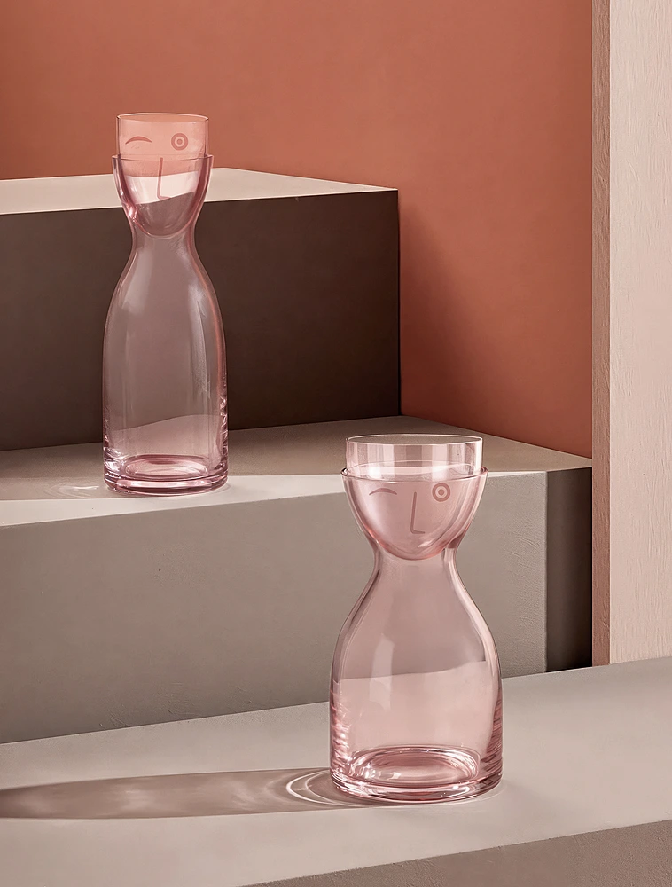 Набор из графина 850 мл и стакана для воды Mr & Mrs от Nude Glass