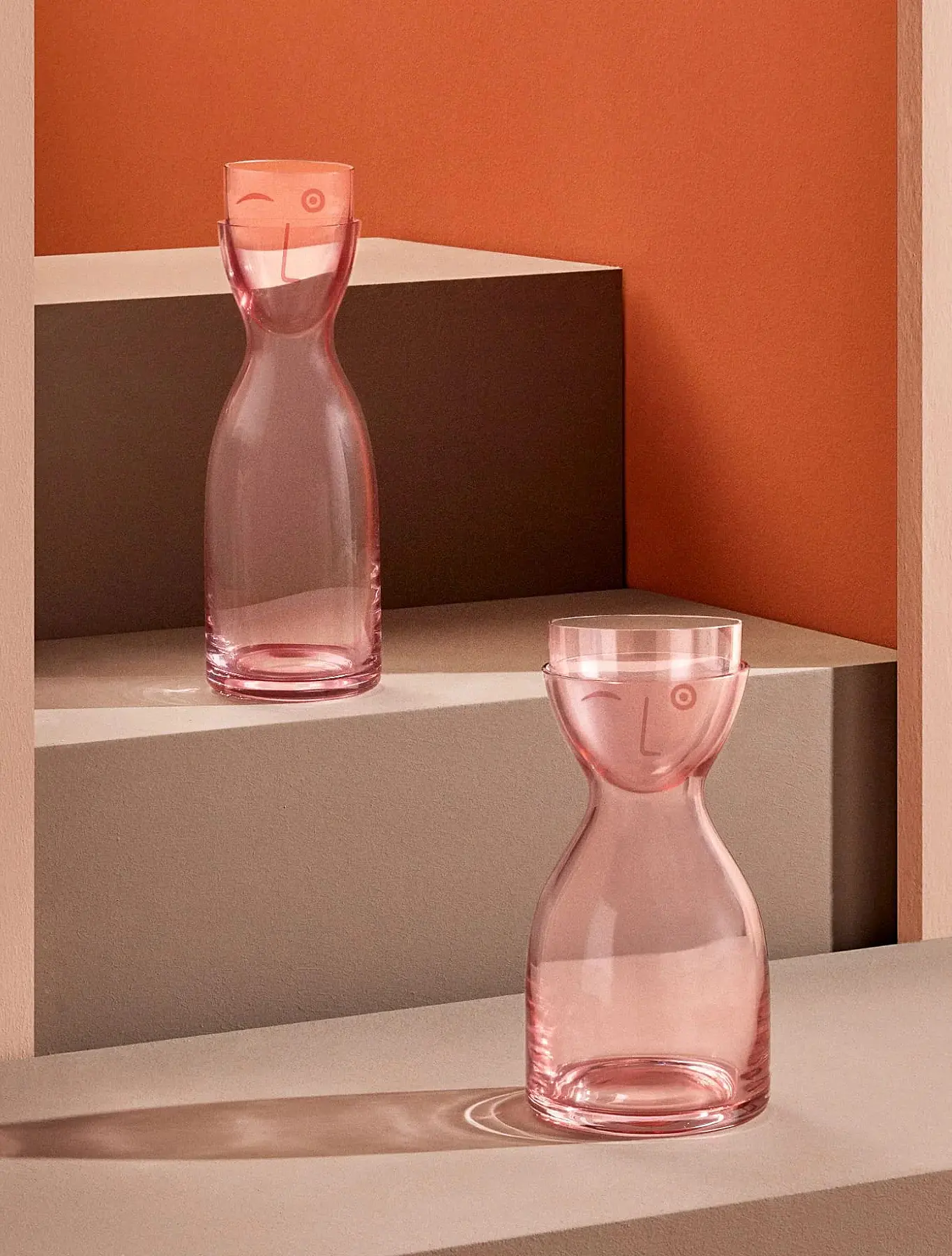 Набор из графина 700 мл и стакана для воды Mr & Mrs