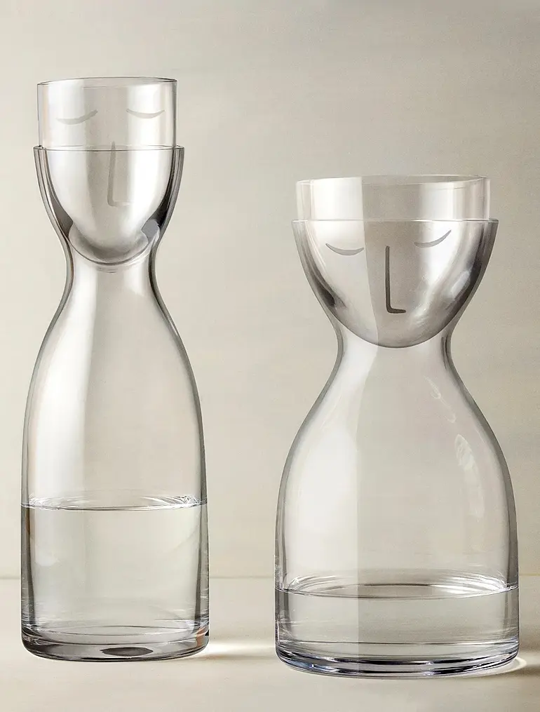 Набор из графина 850 мл и стакана для воды Mr & Mrs от Nude Glass
