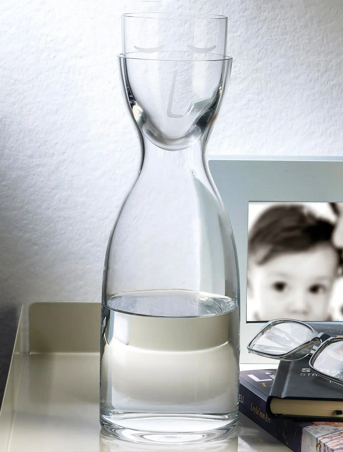 Набор из графина 700 мл и стакана для воды Mr & Mrs