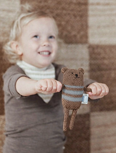 Мягкая игрушка-погремушка Bella Bear, 16 см