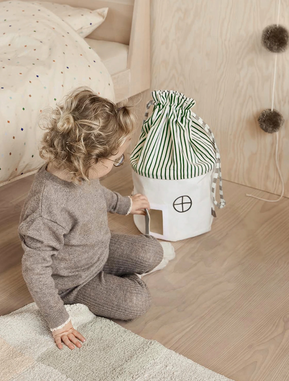 Корзина для хранения с завязками Koya, 40 см