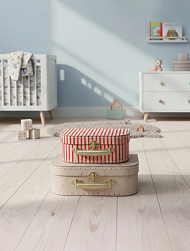 Набор из 2 чемоданчиков для хранения Giraffe & Stripe