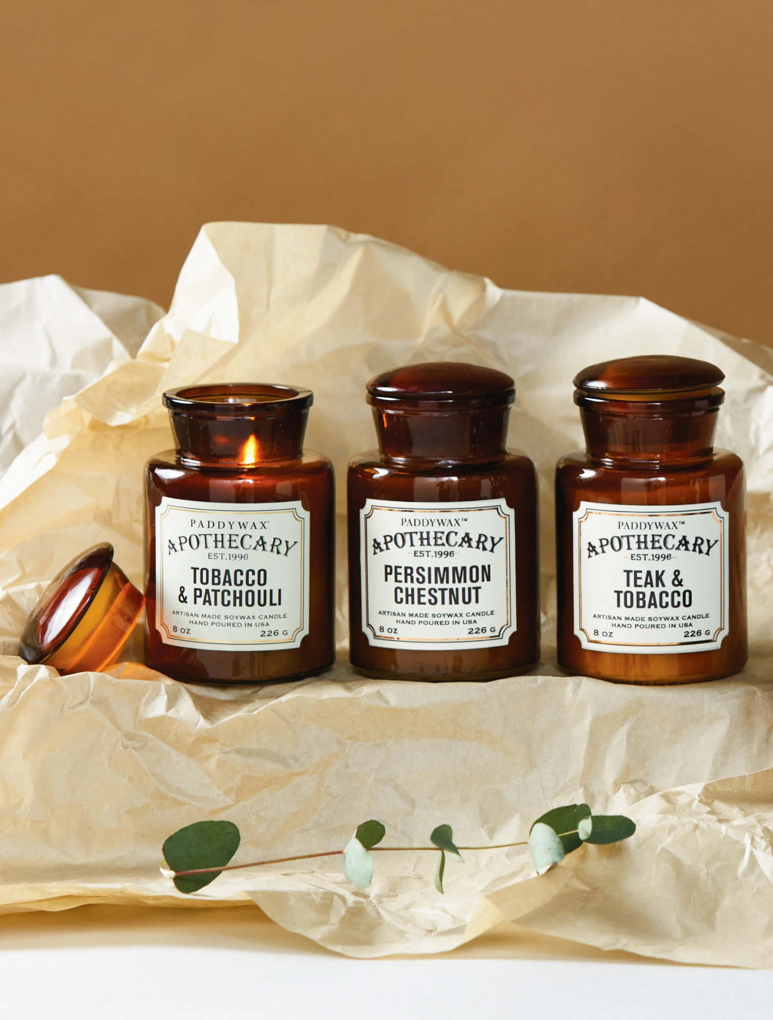 Ароматическая свеча Apothecary Teak & Tobacco, 12,5 см