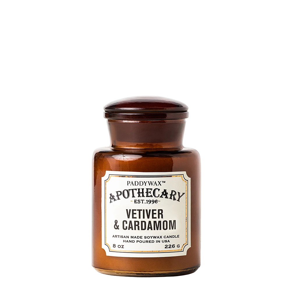 Ароматическая свеча Apothecary Vetiver & Cardamom, 12,5 см от Paddywax