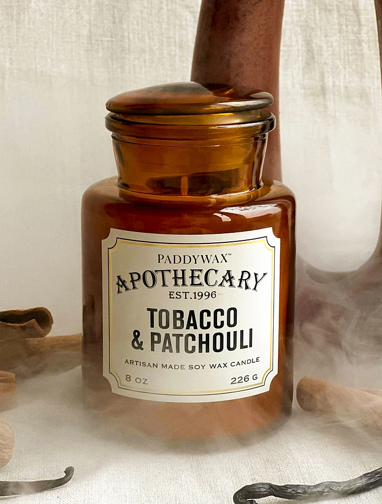 Ароматическая свеча Apothecary Tobacco & Patchouli, 12,5 см от Paddywax