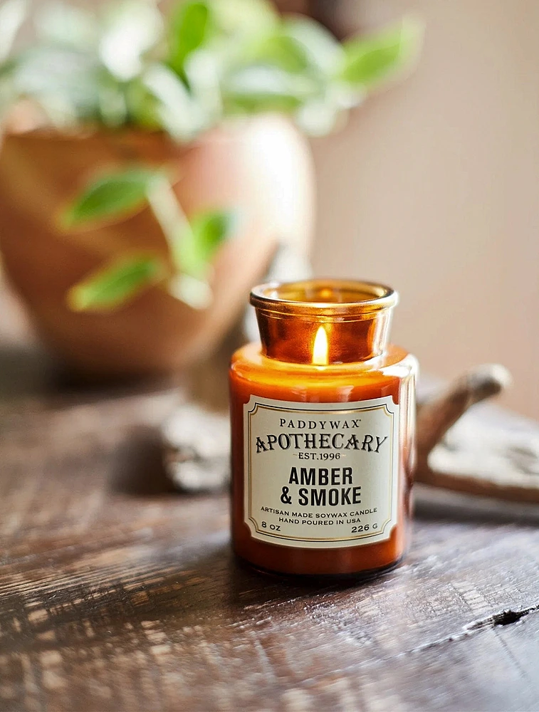 Ароматическая свеча Apothecary Amber & Smoke, 12,5 см от Paddywax