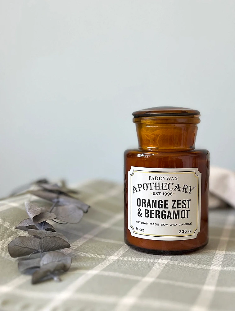 Ароматическая свеча Apothecary Orange Zest & Bergamot, 12,5 см от Paddywax