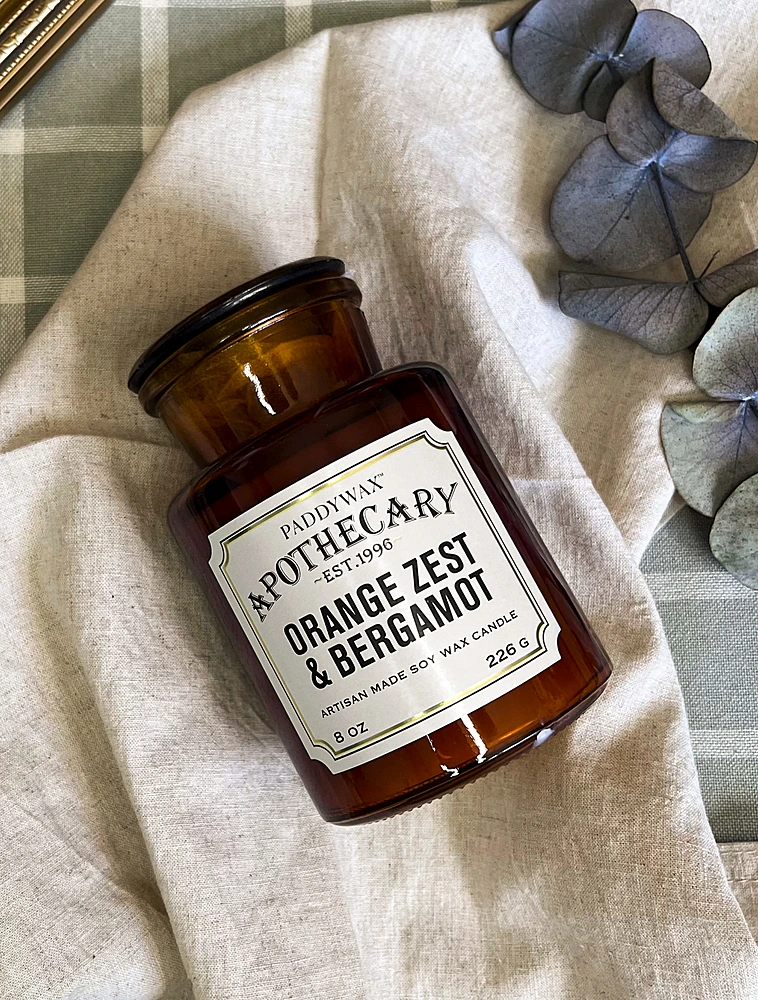Ароматическая свеча Apothecary Orange Zest & Bergamot, 12,5 см от Paddywax