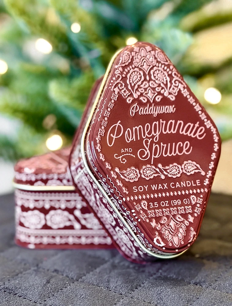 Ароматическая свеча Station Pomegranate & Spruce, 11x5 см от Paddywax
