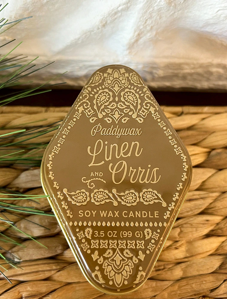 Ароматическая свеча Station Linen & Orris, 11x5 см от Paddywax