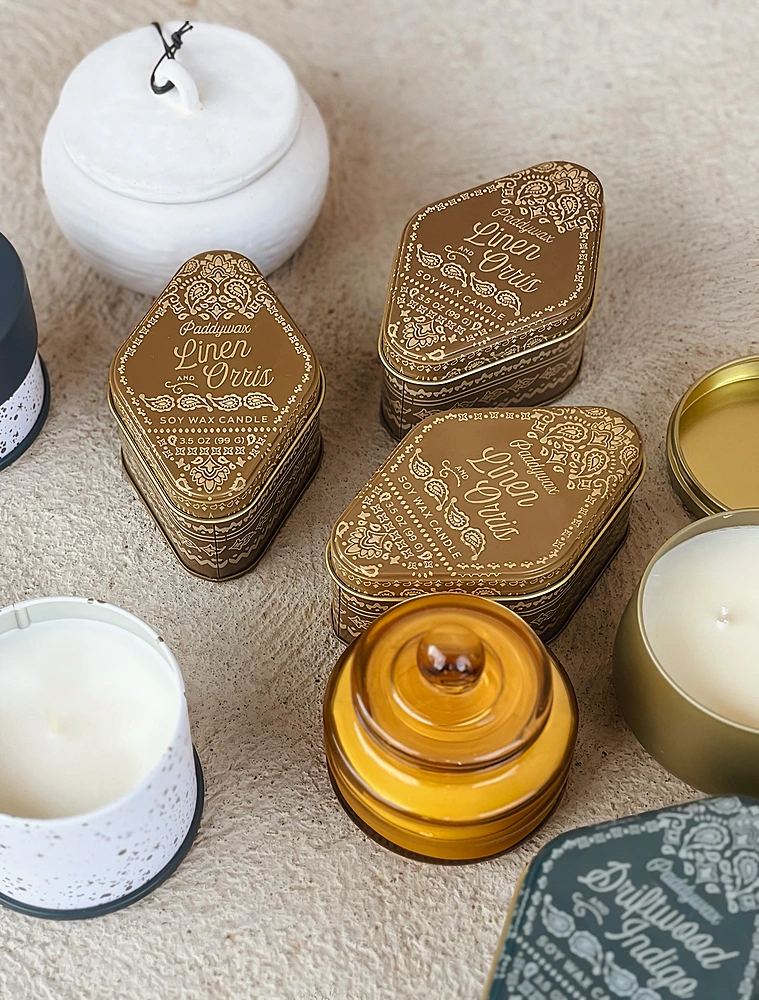 Ароматическая свеча Station Linen & Orris, 11x5 см от Paddywax