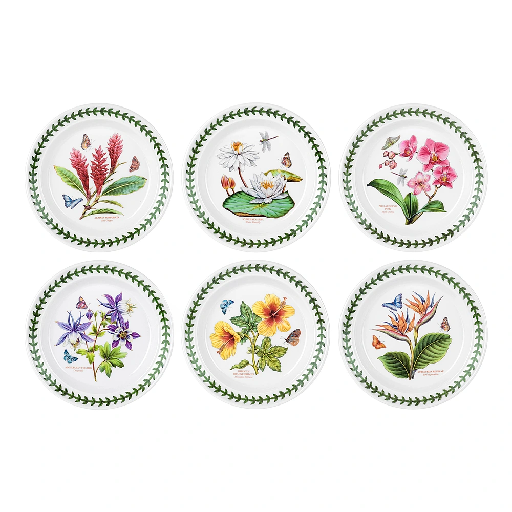 Набор из 6 пирожковых тарелок Botanic Garden Exotic, 18,5 см от Portmeirion