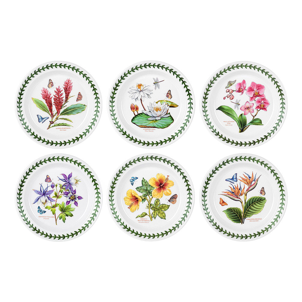 Набор из 6 пирожковых тарелок Botanic Garden Exotic, 18,5 см от Portmeirion
