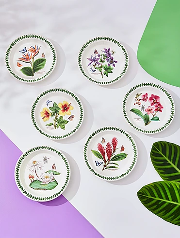 Набор из 6 пирожковых тарелок Botanic Garden Exotic, 18,5 см