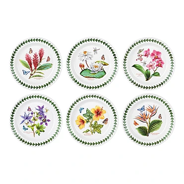 Набор из 6 закусочных тарелок Botanic Garden Exotic, 21,5 см