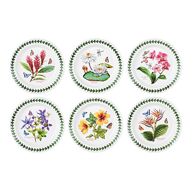 Набор из 6 обеденных тарелок Botanic Garden Exotic, 26,5 см