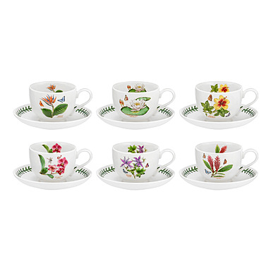 Набор из 6 чайных пар Botanic Garden Exotic, 200 мл