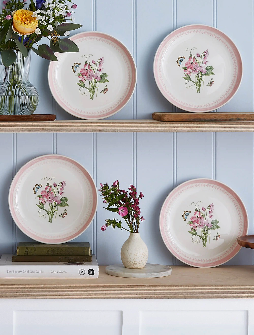 Набор из 4 закусочных тарелок Botanic Garden Sketchbook, 22 см