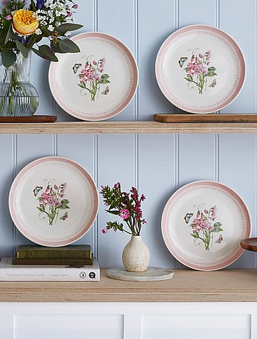 Набор из 4 закусочных тарелок Botanic Garden Sketchbook, 22 см