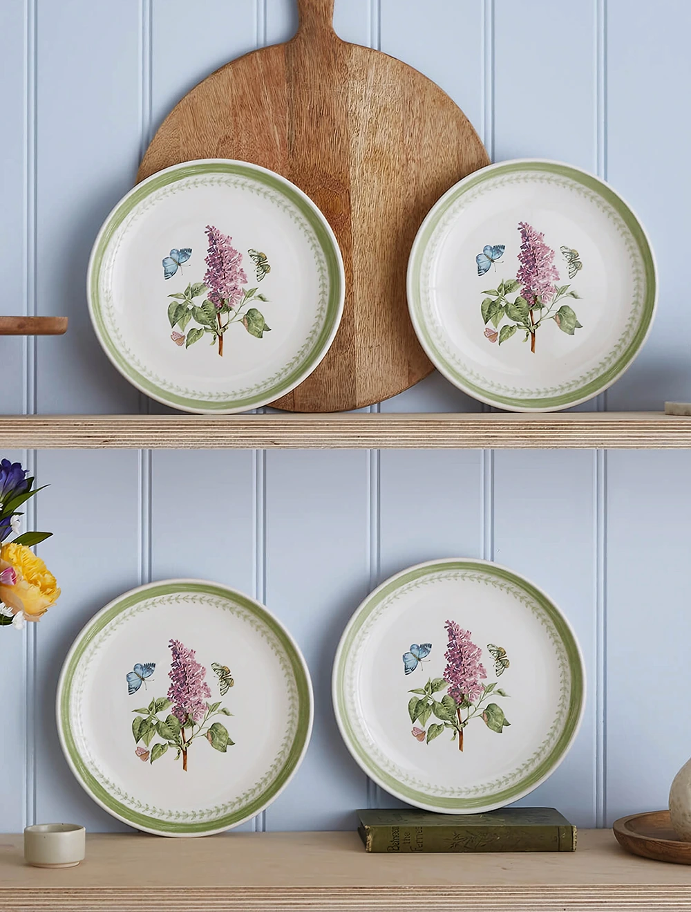 Набор из 4 закусочных тарелок Botanic Garden Sketchbook, 22 см