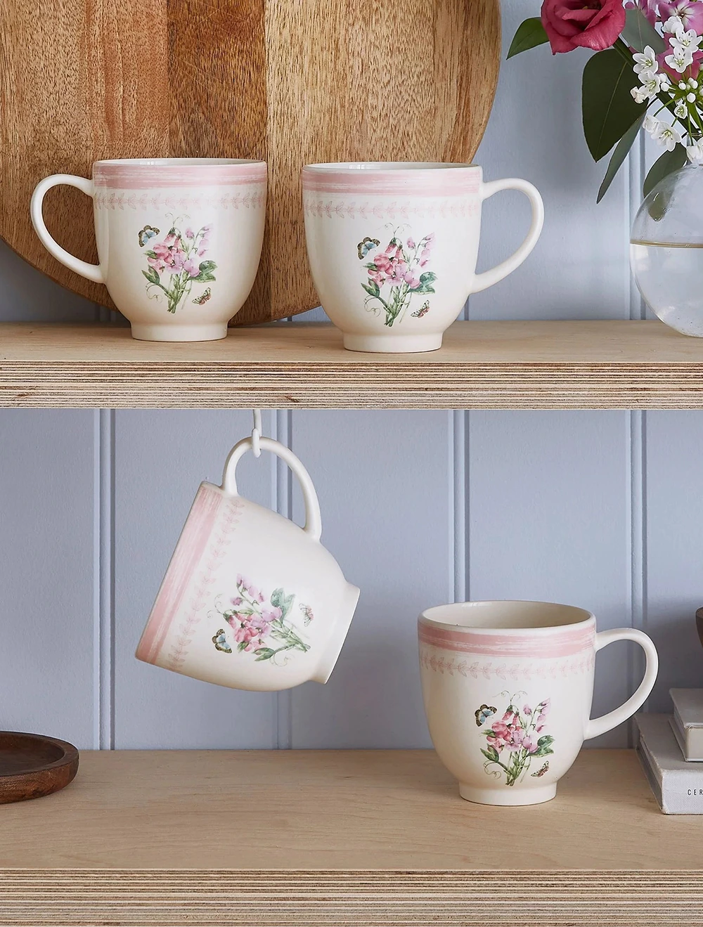 Набор из 4 кружек Botanic Garden Sketchbook, 400 мл