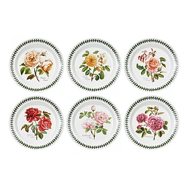 Набор из 6 обеденных тарелок Botanic Garden Roses, 26,5 см