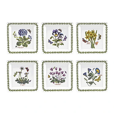 Набор из 6 пирожковых тарелок Botanic Garden, 18 см