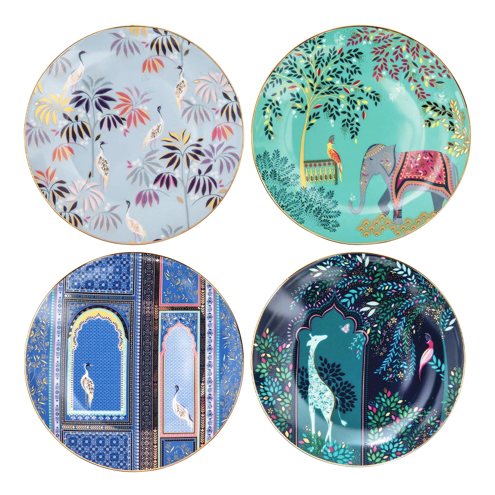 Набор из 4 закусочных тарелок Sara Miller London, 20,5 см