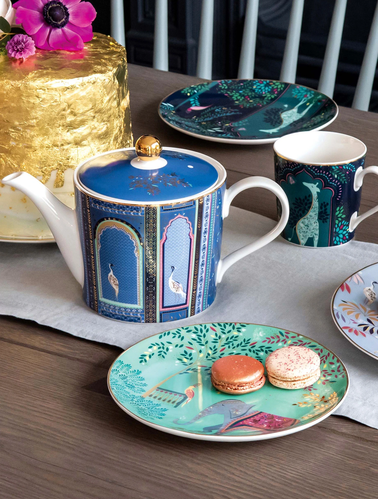 Набор из 4 закусочных тарелок Sara Miller London, 20,5 см