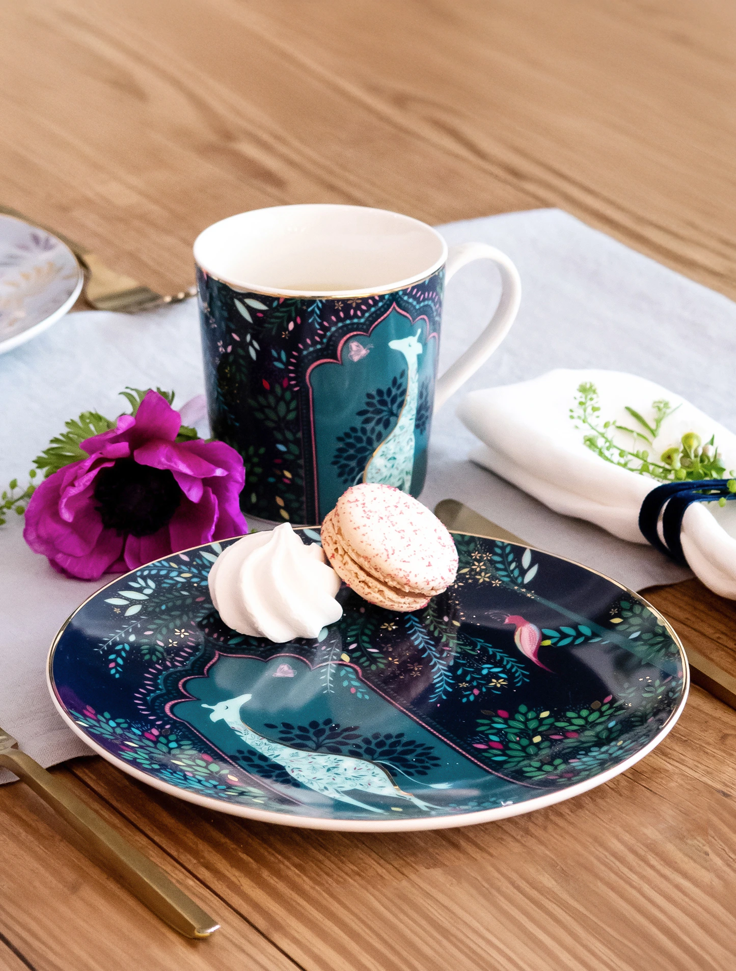 Набор из 4 закусочных тарелок Sara Miller London, 20,5 см