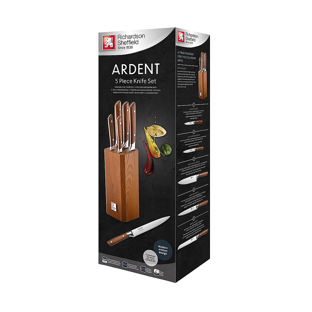 Набор кухонных ножей с подставкой Ardent, 5 пр. от Richardson Sheffield