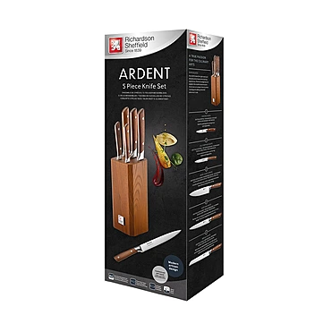 Набор кухонных ножей с подставкой Ardent, 5 пр.