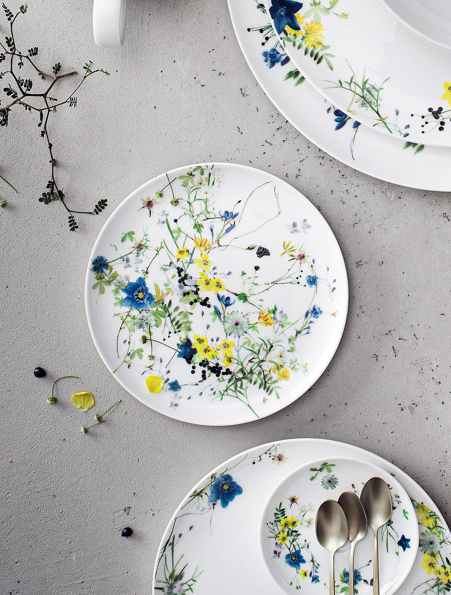 Пирожковая тарелка Brillance Fleurs des Alpes, 18 см