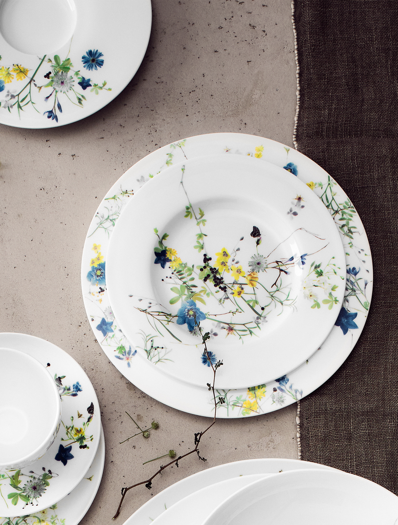 Пирожковая тарелка Brillance Fleurs des Alpes, 19 см от Rosenthal