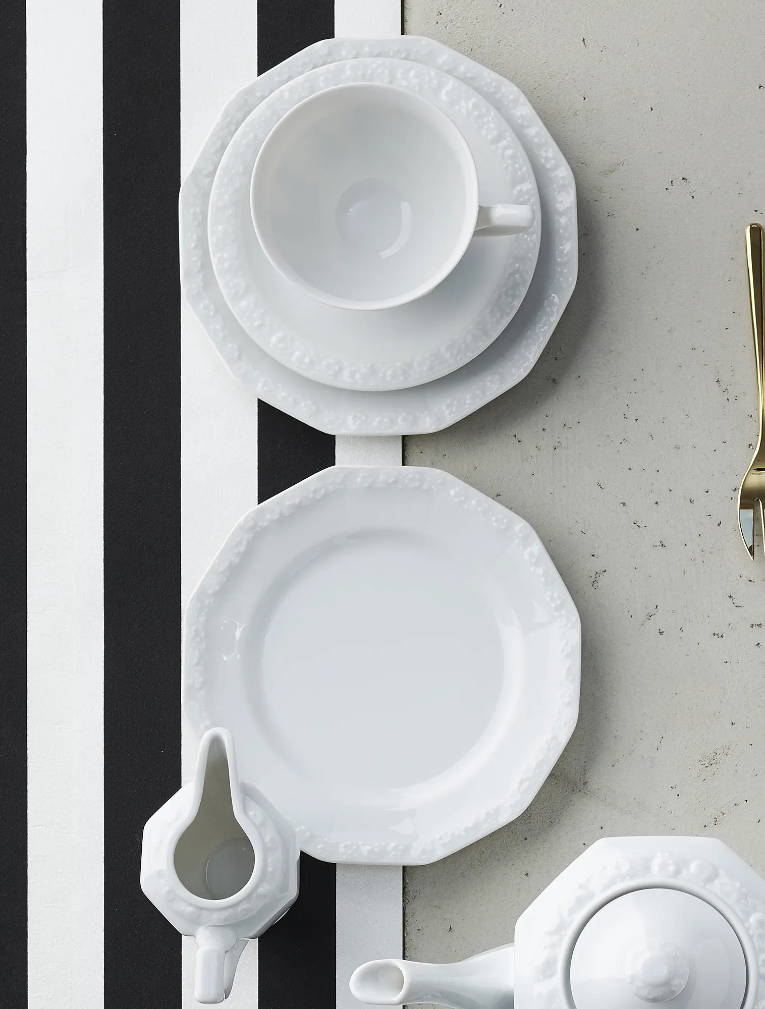 Закусочная тарелка Maria White, 21 см