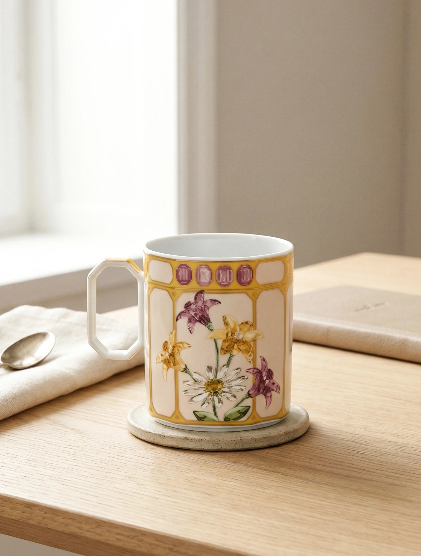 Кружка с крышкой Swarovski Idyllia, 390 мл