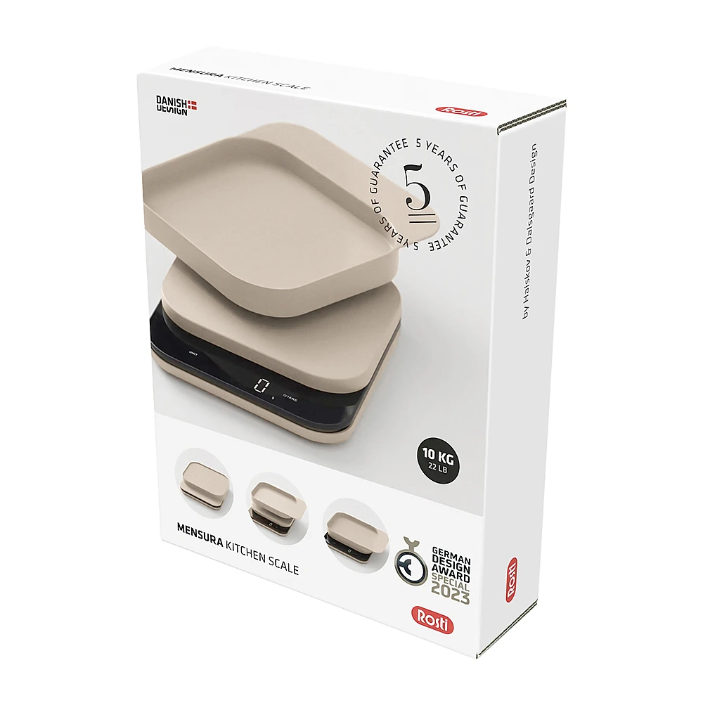 Кухонные весы со съёмной чашей Mensura, 16,5х20,5 см от Rosti