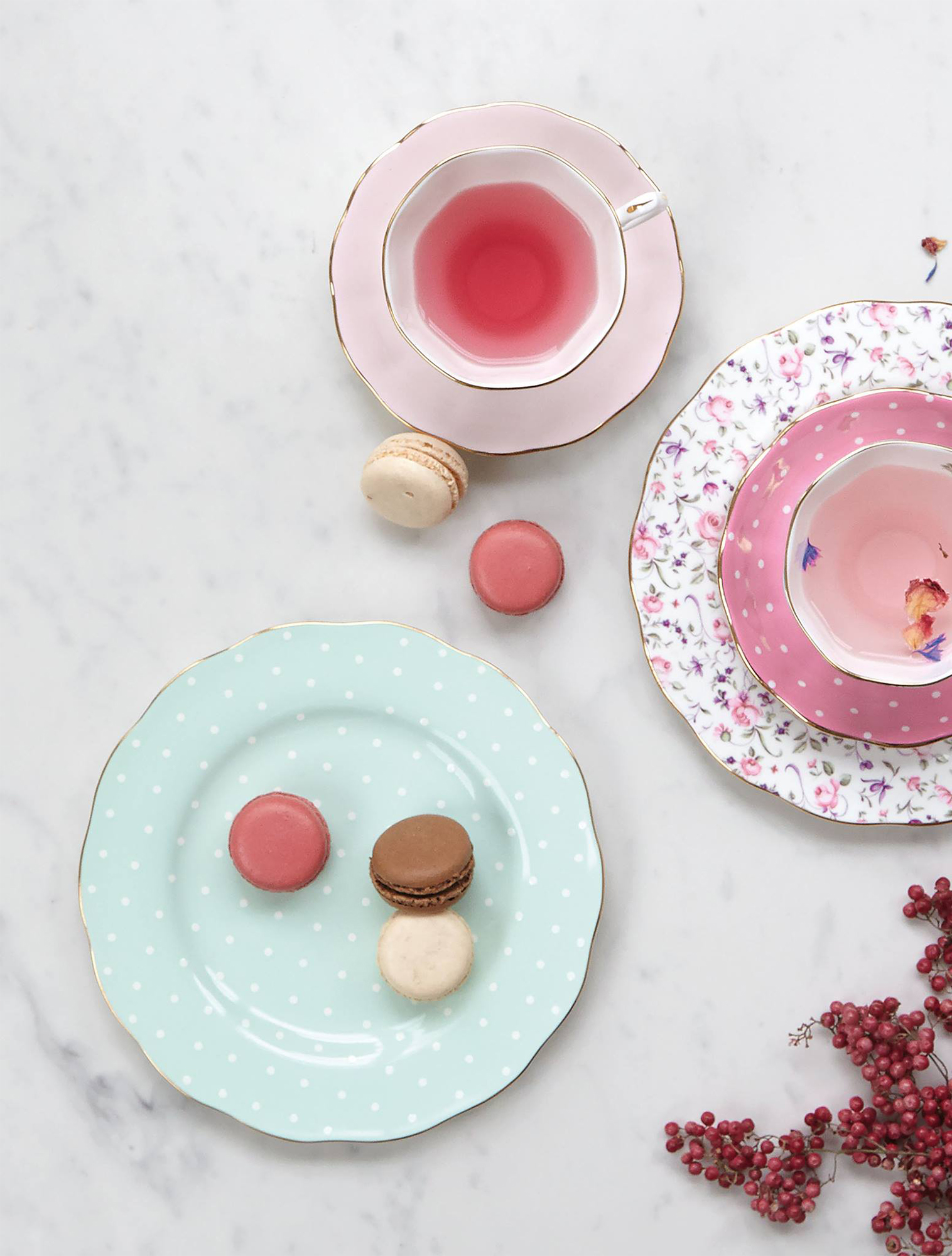 Закусочная тарелка Polka Rose, 20 см