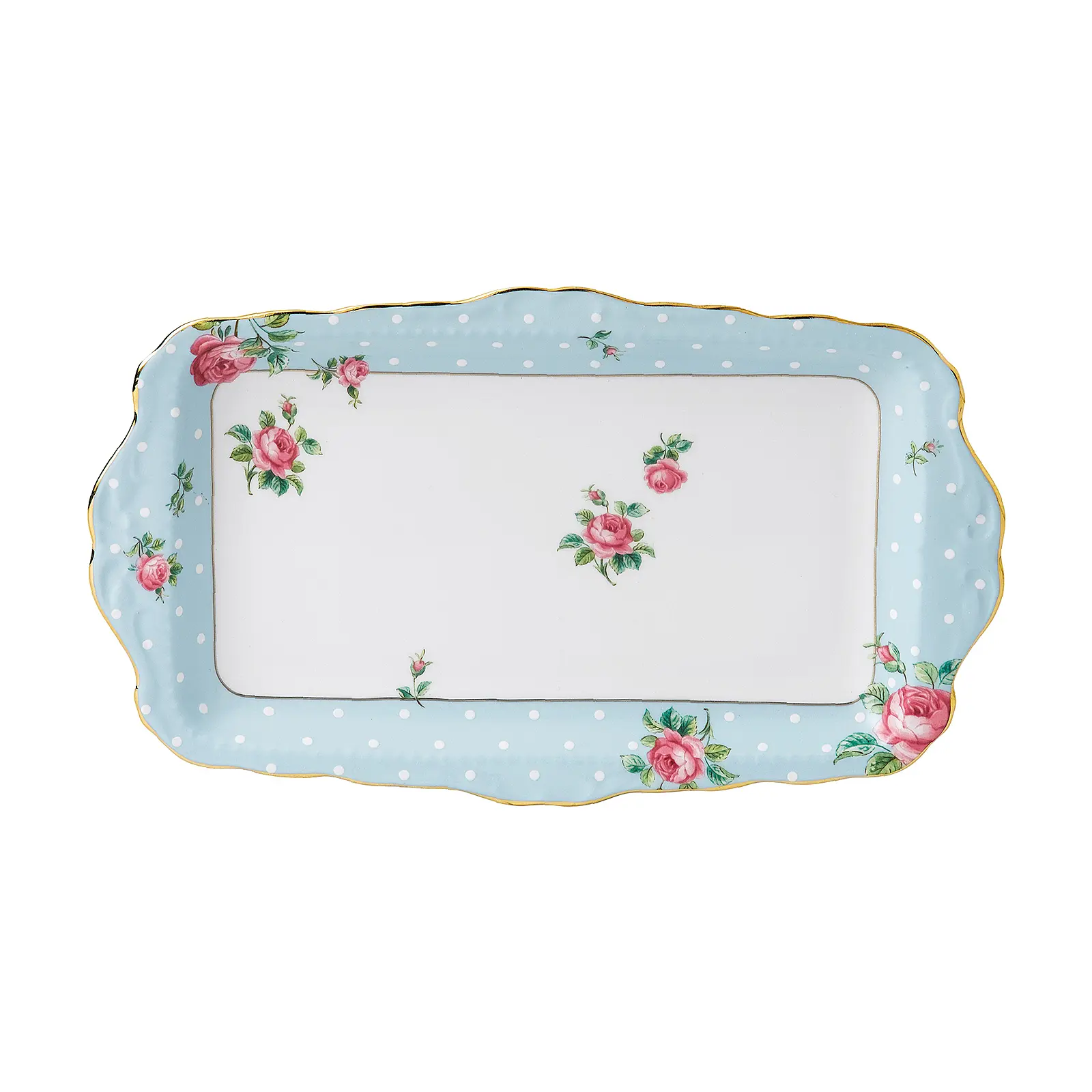 Плоское блюдо Polka Blue, 29 см