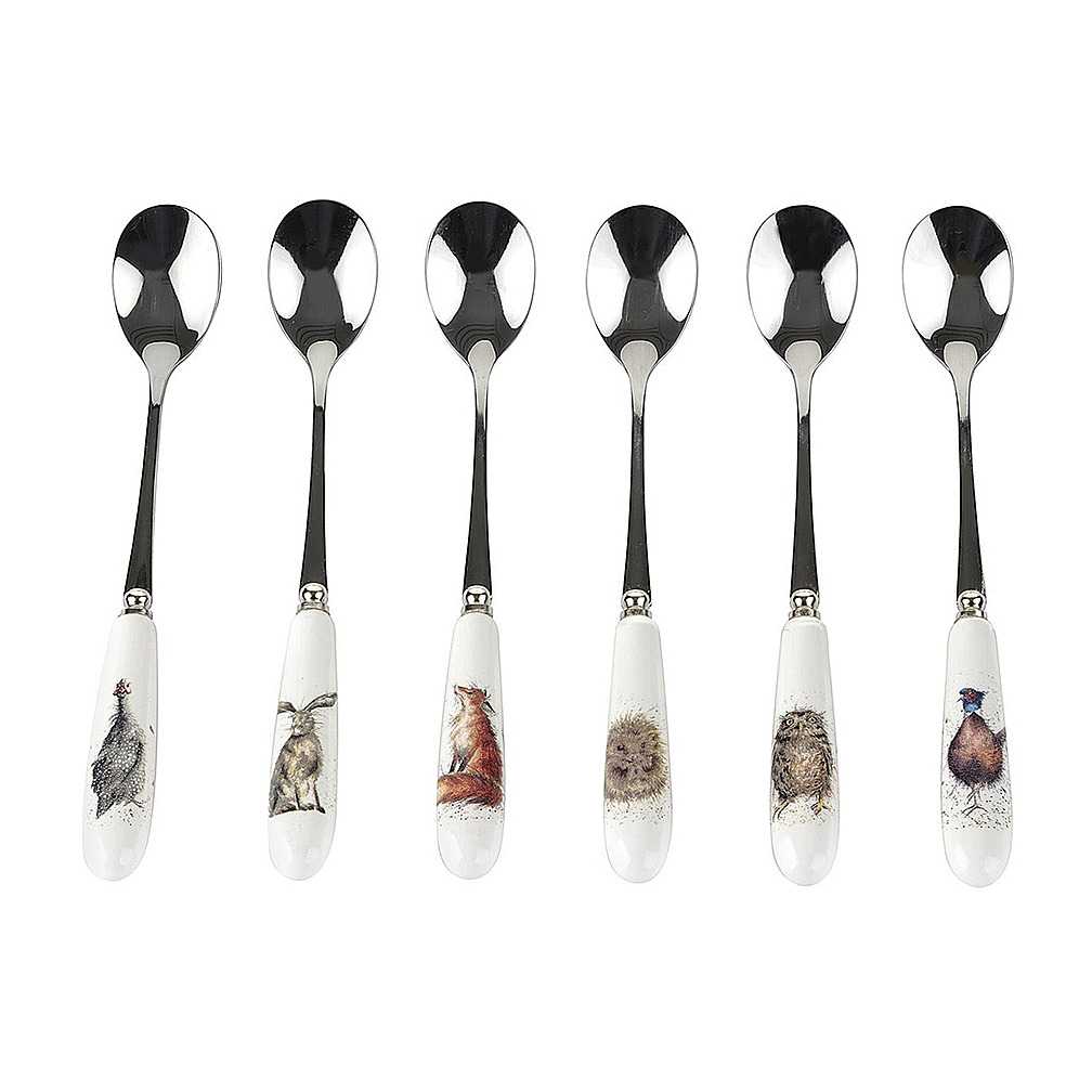 Набор из 6 чайных ложек Wrendale Designs, 15 см от Royal Worcester