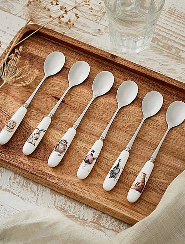 Набор из 6 чайных ложек Wrendale Designs, 15 см