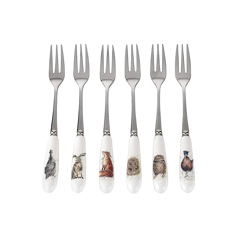 Набор из 6 десертных вилок Wrendale Designs, 15 см от Royal Worcester