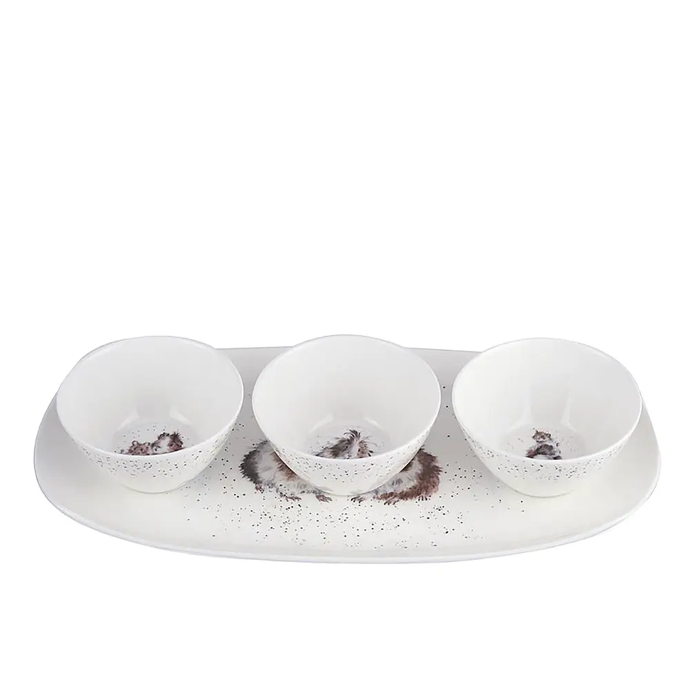Набор из 3 чаш на подносе Wrendale Designs от Royal Worcester